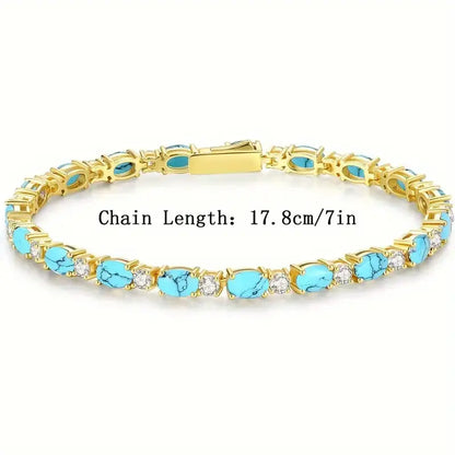 Natural Turquoise Stone Bracelet