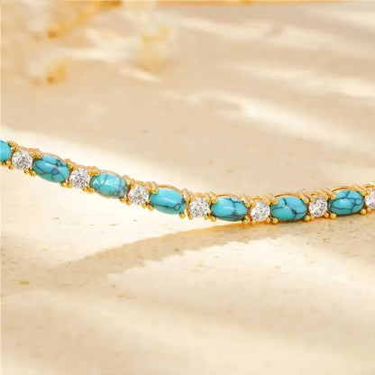 Natural Turquoise Stone Bracelet
